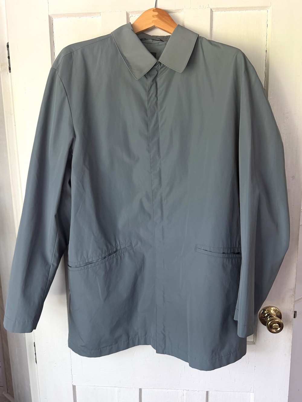 Hugo Boss Y2K Men's Lightweight Rain Jacket Slate Dusty Blue 42 R Like New